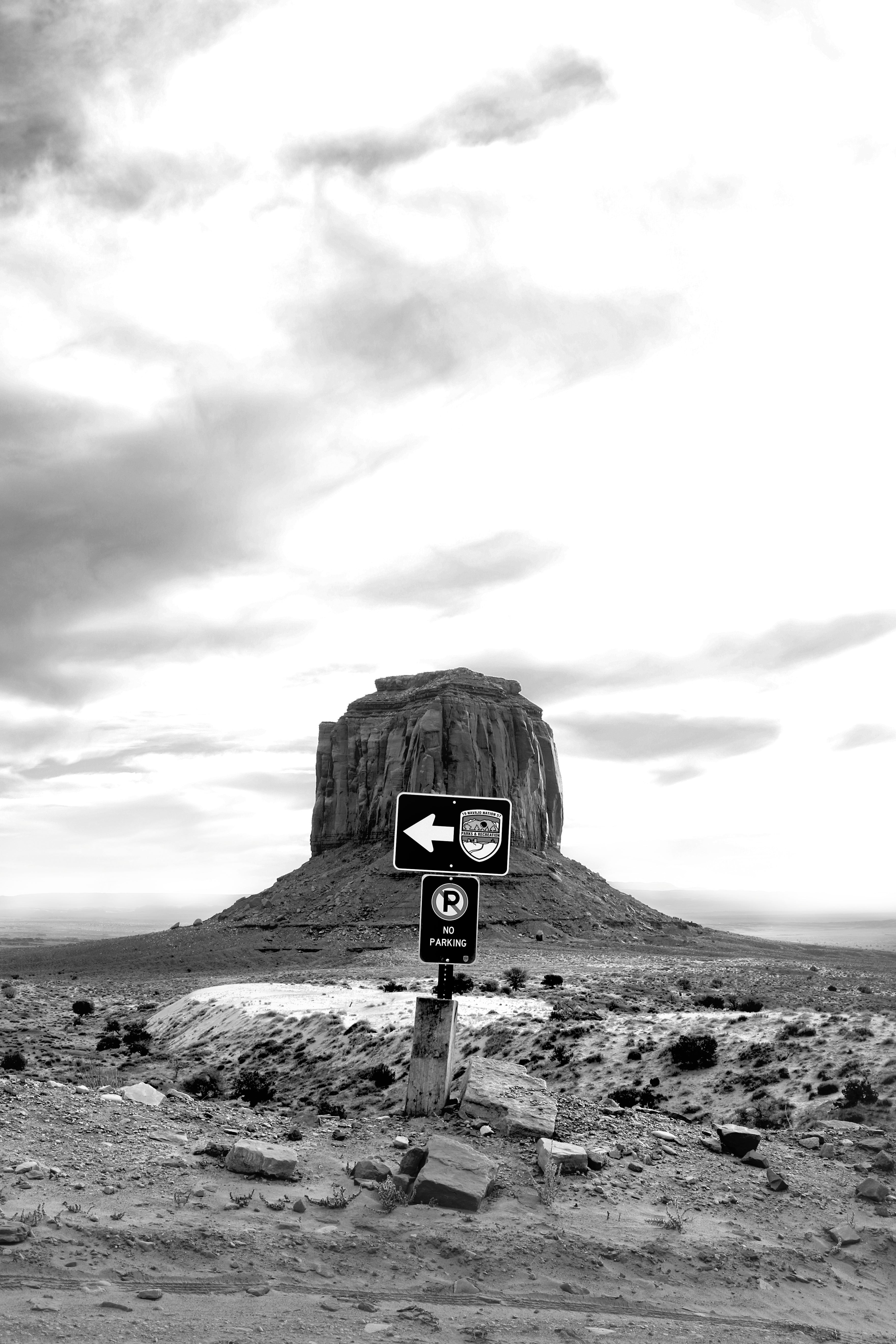 "No Parking"  - Monument Valley (16 x 20 inches) Edition of 100